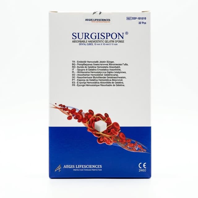Surgispon — éponges hémostatiques, 32 pièces